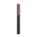 Round head lip brush detail, compact metal handle, precise concealer application tool. - As Pictured