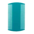 Turquoise plastic double-sided pet flea comb, fine teeth dog and cat grooming tool. - Light Blue