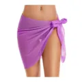 Damen lila Chiffon Strandrock sexy Wickel Cover-Up Sommer Bademode Bikini Sarong. - Große Größe / Lavendel