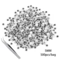 5mm Zelfklevende Wiebelogen 500st Verpakking Ambachtelijke Beweegbare Ogen voor DIY Speelgoed - 5mm 500 Stuks/Verpakking