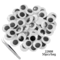 50 pezzi 22mm occhi googly adesivi con pinzetta per fai da te artigianato e giocattoli. - 22mm 50 Pezzi/Pacco