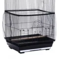 Copertura per gabbia per uccelli in rete nera, gonna raccogli semi elastica per pappagalli. - Taglia S / Nero
