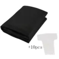 Black capillary watering mat and ten white plastic plant labels for indoor potted plants. - 1.2x1m (with 10 pcs labels)