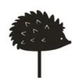 Acrylic hedgehog garden stake lawn decor yard sign cute animal silhouette plant pot insert outdoor. - Small Hedgehog 1