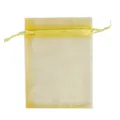 Gele organza trekkoordzak, herbruikbare mesh geschenkzak voor sieraden en fruitbescherming. - 10x15cm (100 Stuks/Pakket) / Goud