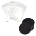 Vue détaillée de cartes de boucles d'oreilles noires et de sachets transparents, 100pcs. - 100 Pièces Noir + 100 Sacs OPP