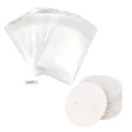 Sachets en plastique transparent et cartes de présentation de boucles d'oreilles - 100 Pièces Blanc + 100 Sacs OPP