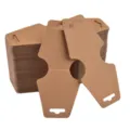 Braune Kraftpapier Schmuckkarten Detailansicht für Halsketten Haarbänder und Accessoires. - 100 Blatt Braun