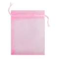 Roze organza trekkoord geschenkzakje sieraden verpakking zak voor huwelijksfeest gunsten - Roze