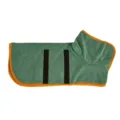 Detailansicht des grünen Haustier Saugtauchs mit orangefarbenem Rand für Hunde und Katzen. - XS / Grün