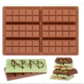 Silicone chocolate mold 6 cavity rectangular DIY dessert baking tool for pistachio bars - 6 Square Grids