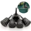 Cestelli per fertilizzante per piante in plastica con coperchio, vasi a rete portatili da giardino. - Cestino per Fertilizzante Portatile