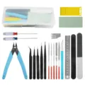 Kit di attrezzi per modellismo Gundam 20 pezzi set di strumenti hobby con scatola di stoccaggio - Set da 20 Pezzi