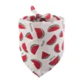 Watermeloen print huisdier bandana ademende katoenen driehoekige sjaal voor katten en honden. - Watermeloen