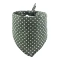 Groene katoenen huisdier bandana met stippen voor honden en katten, schattige slabbetje. - Legergroen