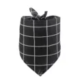 Bandana pour animal de compagnie à carreaux noirs et blancs, écharpe élégante pour chiens. - Carreaux Noirs