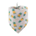 Leuke ananas print huisdier bandana voor honden en katten, ademende katoenen driehoekssjaal. - Ananas