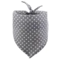 Grijs polkadot huisdier bandana voor katten en honden, katoenen driehoekige slab voorpret. - Grijs