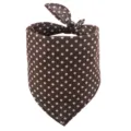Leuke bruine stippen huisdier bandana katoenen driehoekige slab voor honden en katten - Koffie