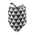 Bandana pour animal de compagnie géométrique triangle noir et blanc, écharpe élégante pour chien. - Triangle Noir
