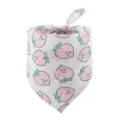 Schattige perzik patroon huisdier bandana, zachte driehoekige sjaal voor honden en katten. - Lachende Perzik