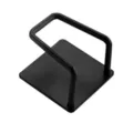 Black stainless steel kitchen sponge holder sink organizer and dishcloth storage rack. - Self-Adhesive Version / Black