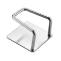 Stainless steel kitchen sponge holder sink caddy storage rack for dish cloth drain stand - Self-Adhesive Version / Silver