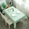 Noords groen ruitjes tafelkleed, waterdichte PVC tafelbedekking voor moderne eettafel en salonmand. - 137*90cm / Blauw Raster