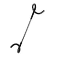Outdoor camping lantern hook pigtail hook portable multi-functional metal hanging pole tool - Black