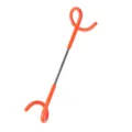 Outdoor camping pigtail hook lamp pole hanger stainless steel orange multi-purpose utility tool. - Orange