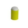 Primer plano detallado del cabezal de esponja amarilla con fina textura de espuma blanca. - Amarillo