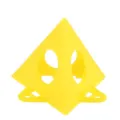 Yellow pyramid paint stands woodworking painting tool support pyramids for easy coating. - Single Pack Without Packaging / Yellow
