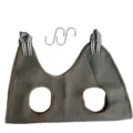 Dog cat grooming hammock harness with S hooks for safe pet nail trimming and bath care. - Army Green
