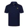Polo Uomo Manica Corta Vestibilità Slim Business Casual Colletto Risvolto Blu Scuro - Taglia M / Blu scuro