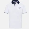 Polo bianca da uomo a maniche corte top estivo casual con colletto a contrasto. - Taglia M / Bianco