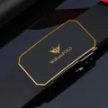 Cintura da uomo in vera pelle di lusso con fibbia automatica per affari ed eleganza. - Oro con Scatola Regalo / 105cm