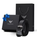 Men leather belt automatic buckle business casual gift box set high quality black luxury - Gunmetal Outer Wear (Counter Gift Box)