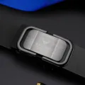 Ceinture en cuir pour homme boucle automatique ceinture en cuir de vachette élégant - Métal canon / 105cm