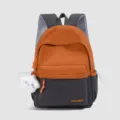 Zaino scolastico a colori a contrasto casual per studenti, leggero zaino giornaliero. - senza ciondolo / Arancione