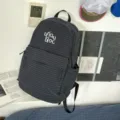 Korean style plaid backpack for women, casual school bag, lightweight daily daypack. - L / No Pendant / Light Blue