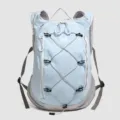 Hellblauer Outdoor-Laufrucksack mit atmungsaktiven Trägern und elastischen Kordeln zum Wandern. - Unter 20L / Frisches Blau