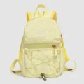 Sac à dos mini jaune à pois style coréen pour femmes, sac d'école de voyage décontracté. - S / Jaune lait