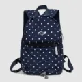 Mini sac à dos à pois bleu marine, sac à dos décontracté pour femmes, voyage et école - S / Bleu Mer Profonde