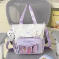 Sac bandoulière en toile chat étoile doux avec fenêtre ita transparente et pendentif chiot. - Avec Charme / Violet