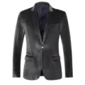 Veste de costume slim en velours pour homme blazer de soiree elegante et decontractee - M / Top (X08) / Gris foncé