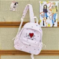 Sac à dos à carreaux rose style japonais pour filles, sac d'école mignon avec motif de cœur. - Petit (Sans Pendentif) / Rose