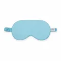 Light blue silk sleep mask for comfortable sleeping, smooth and breathable fabric eye cover. - Light Blue