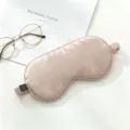Pure silk sleep eye mask for comfortable night rest, blocking light effectively and softly. - Flesh Pink