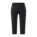 Zwarte capri yogabroek voor dames, hoge taille, splitzoom, elastische fitness sportlegging. - XS / Zwart