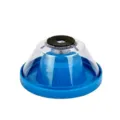 Vista dettagliata della protezione antipolvere in plastica per trapano a percussione. - Blu